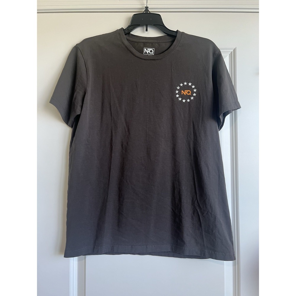 NFQ Men's Dark Gray Short Sleeve Shirt Small